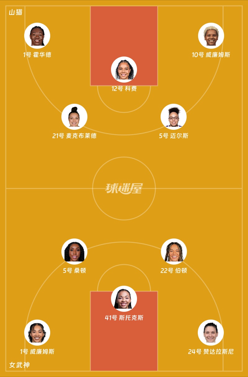 山猫vs女武神首发阵容